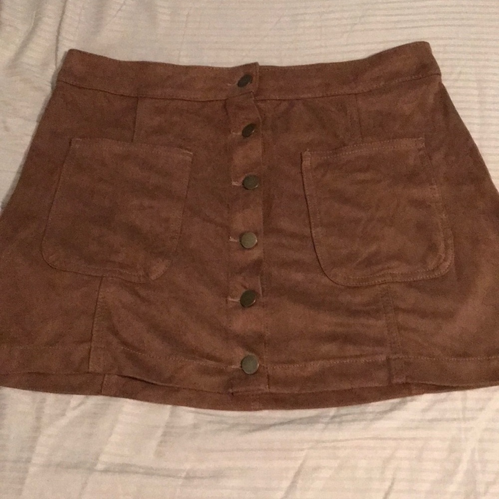 Brown suede skirt from Altar’d State